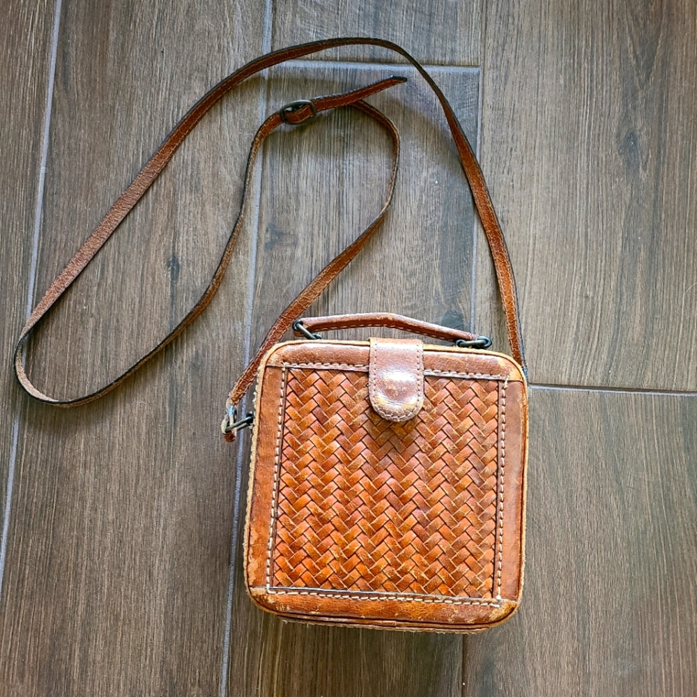 Vintage Leather Box Purse